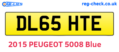 DL65HTE are the vehicle registration plates.