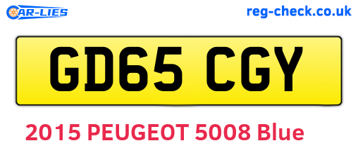 GD65CGY are the vehicle registration plates.