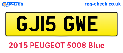 GJ15GWE are the vehicle registration plates.