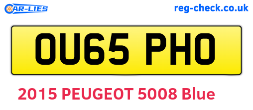 OU65PHO are the vehicle registration plates.