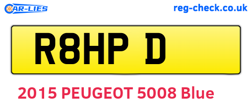 R8HPD are the vehicle registration plates.