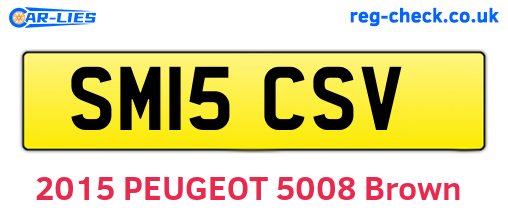 SM15CSV are the vehicle registration plates.