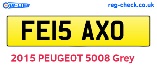 FE15AXO are the vehicle registration plates.