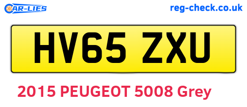 HV65ZXU are the vehicle registration plates.