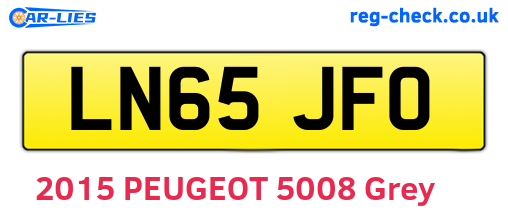 LN65JFO are the vehicle registration plates.