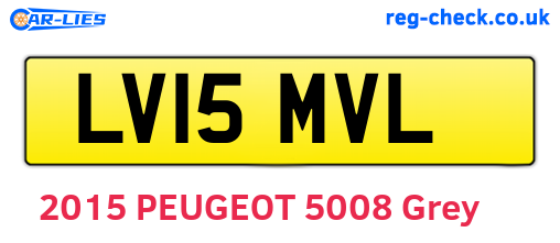 LV15MVL are the vehicle registration plates.