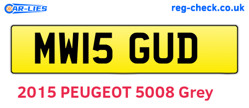 MW15GUD are the vehicle registration plates.
