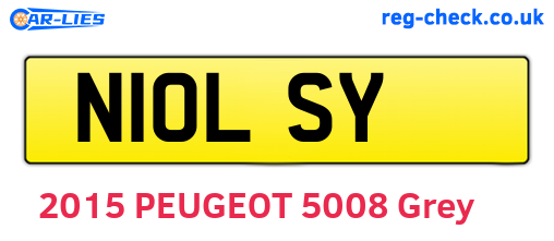 N10LSY are the vehicle registration plates.