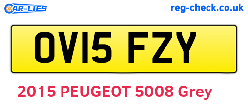 OV15FZY are the vehicle registration plates.