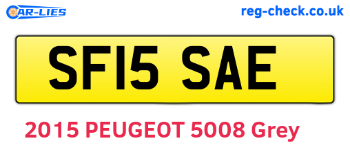 SF15SAE are the vehicle registration plates.