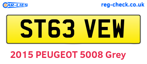 ST63VEW are the vehicle registration plates.