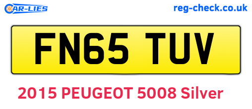 FN65TUV are the vehicle registration plates.