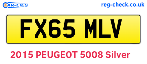 FX65MLV are the vehicle registration plates.
