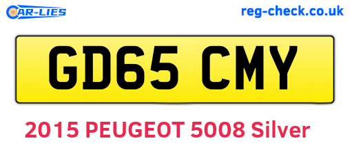 GD65CMY are the vehicle registration plates.