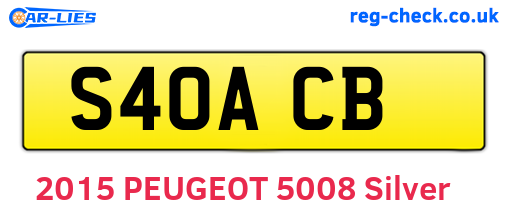 S40ACB are the vehicle registration plates.
