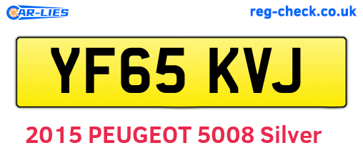 YF65KVJ are the vehicle registration plates.