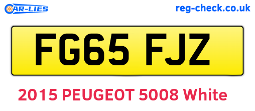 FG65FJZ are the vehicle registration plates.