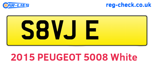 S8VJE are the vehicle registration plates.