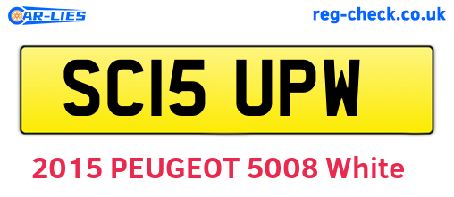 SC15UPW are the vehicle registration plates.
