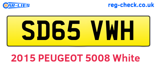 SD65VWH are the vehicle registration plates.