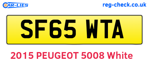SF65WTA are the vehicle registration plates.