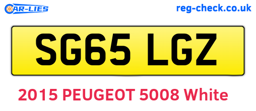 SG65LGZ are the vehicle registration plates.