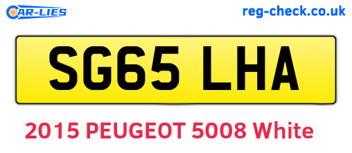 SG65LHA are the vehicle registration plates.