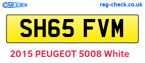SH65FVM are the vehicle registration plates.