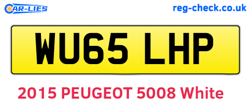 WU65LHP are the vehicle registration plates.