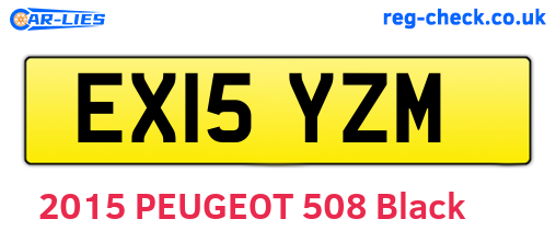 EX15YZM are the vehicle registration plates.