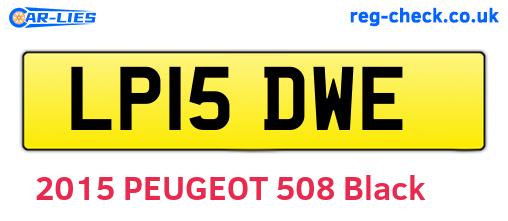 LP15DWE are the vehicle registration plates.