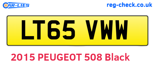 LT65VWW are the vehicle registration plates.