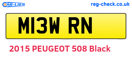 M13WRN are the vehicle registration plates.