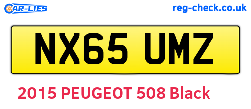NX65UMZ are the vehicle registration plates.