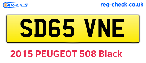 SD65VNE are the vehicle registration plates.