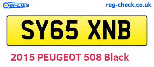 SY65XNB are the vehicle registration plates.