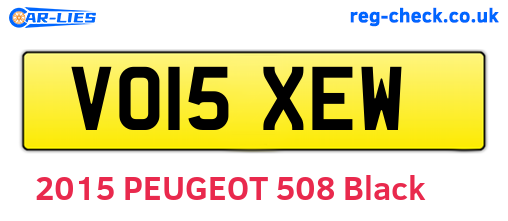 VO15XEW are the vehicle registration plates.