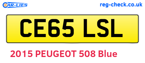 CE65LSL are the vehicle registration plates.