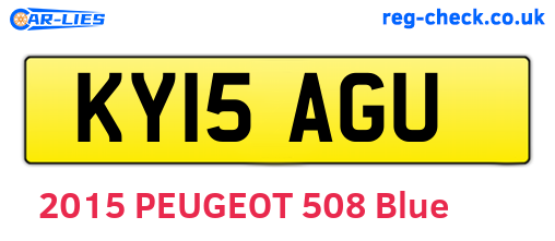 KY15AGU are the vehicle registration plates.