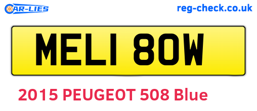 MEL180W are the vehicle registration plates.