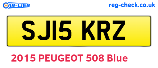 SJ15KRZ are the vehicle registration plates.
