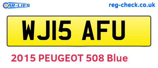 WJ15AFU are the vehicle registration plates.