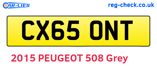 CX65ONT are the vehicle registration plates.