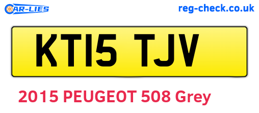 KT15TJV are the vehicle registration plates.