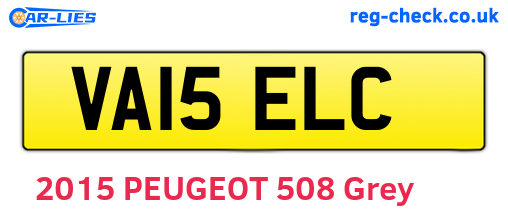 VA15ELC are the vehicle registration plates.
