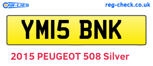 YM15BNK are the vehicle registration plates.