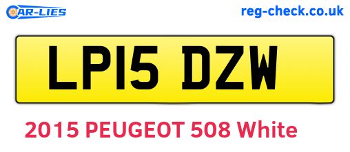 LP15DZW are the vehicle registration plates.