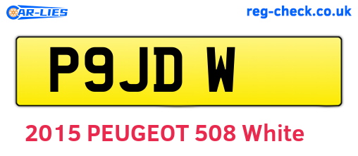 P9JDW are the vehicle registration plates.