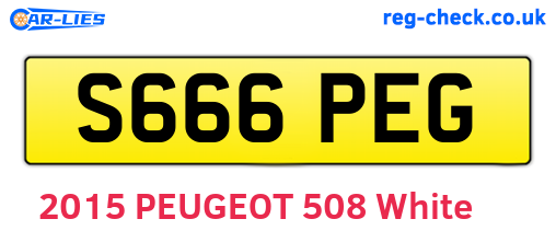 S666PEG are the vehicle registration plates.