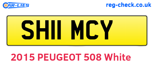 SH11MCY are the vehicle registration plates.